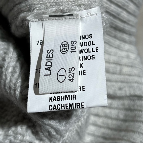 Fabiana Filippi Two In One Knit Shawl Cardigan Merino Wool Silk Cashmere Blend S - Picture 6 of 6